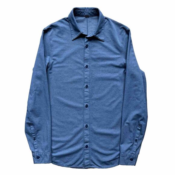 Lululemon Button Down Shirt S Blue Casual Workwear Commission ABC Lightweight - Picture 1 of 9